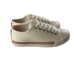 Mitchell & Ness x Hood Rockets Cream Canvas Low Sneakers Womens 6 Mens 4 NEW